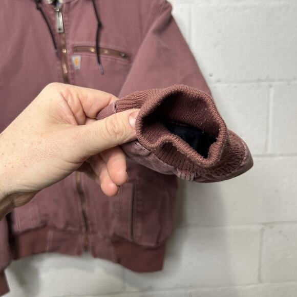 Carhartt Sherpa-Lined Wildwood Jacket “Dried Rose Pink” - Picture 9 of 14